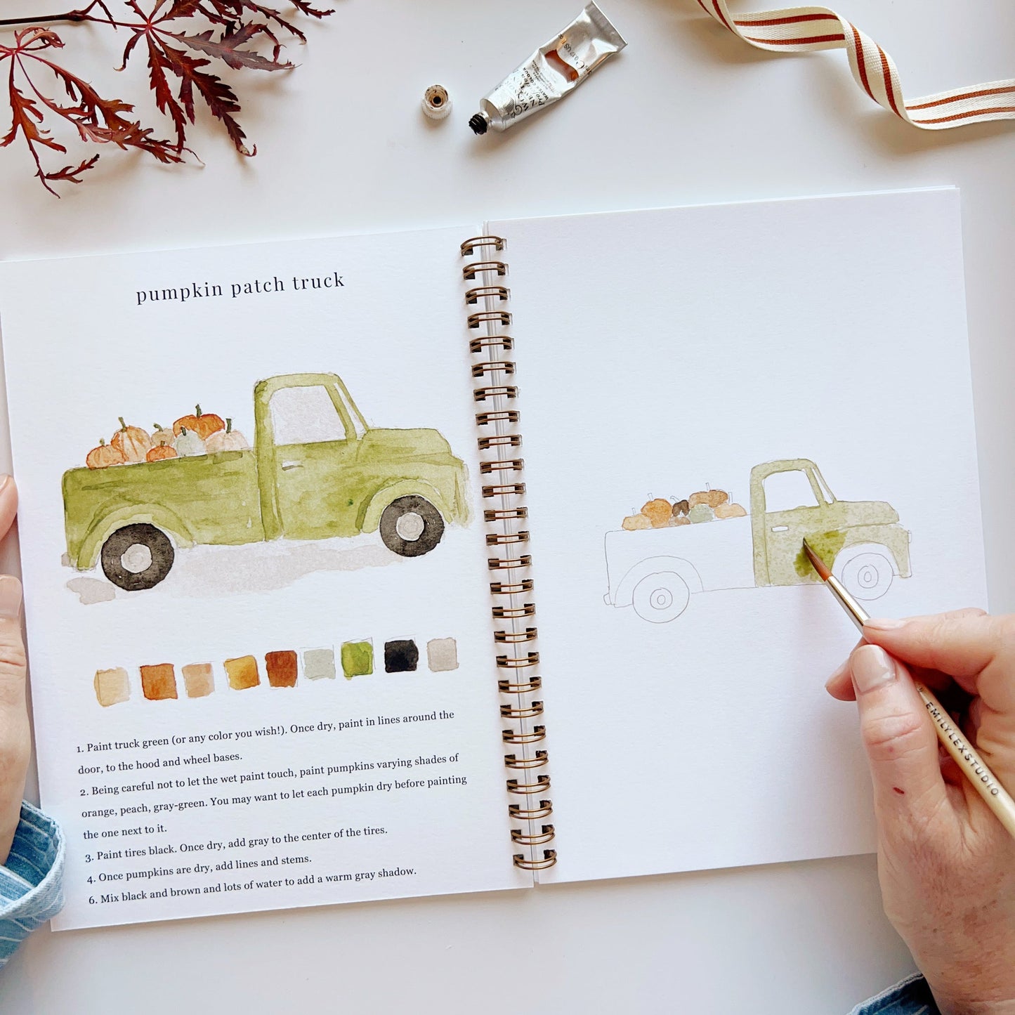 autumn watercolor workbook