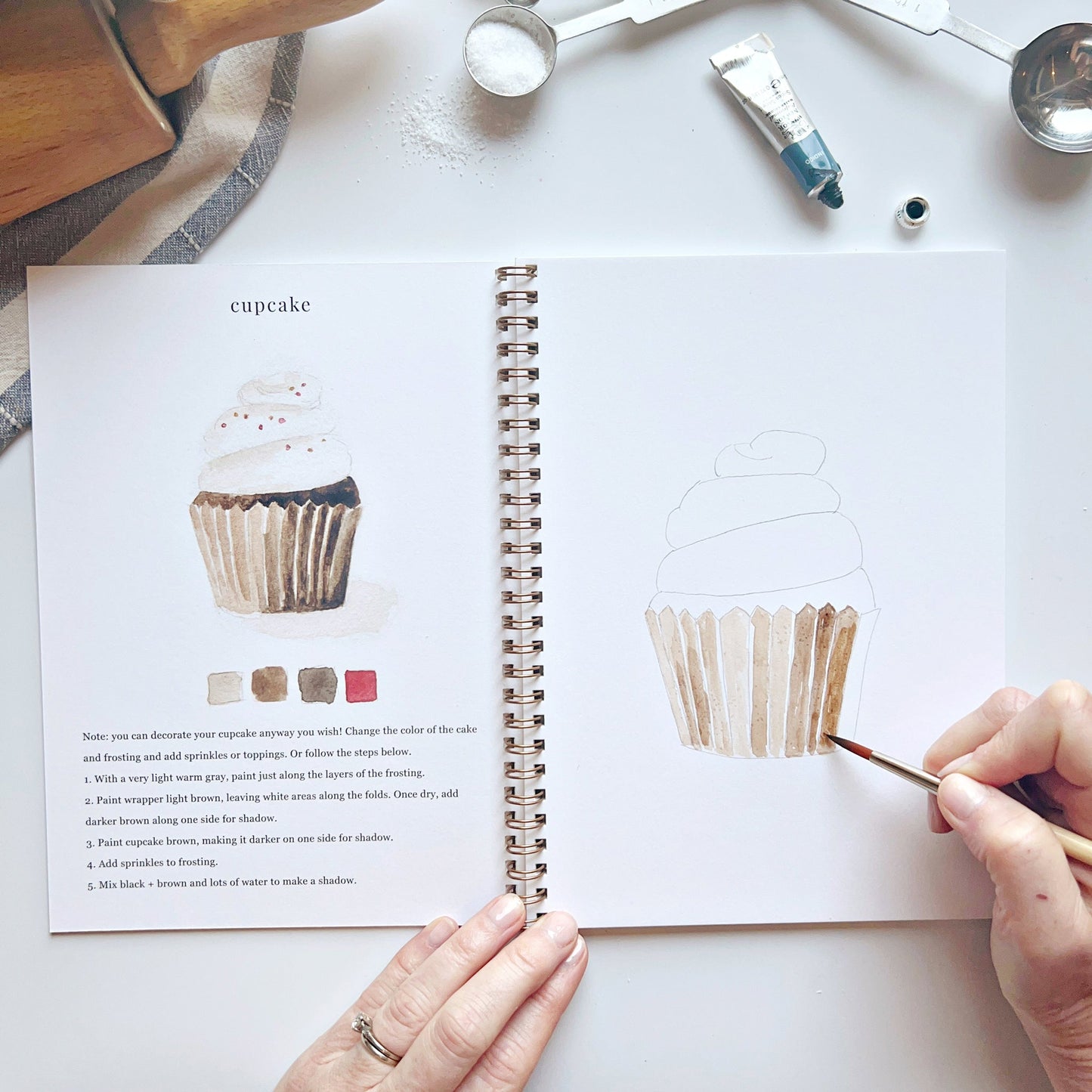 baking watercolor workbook