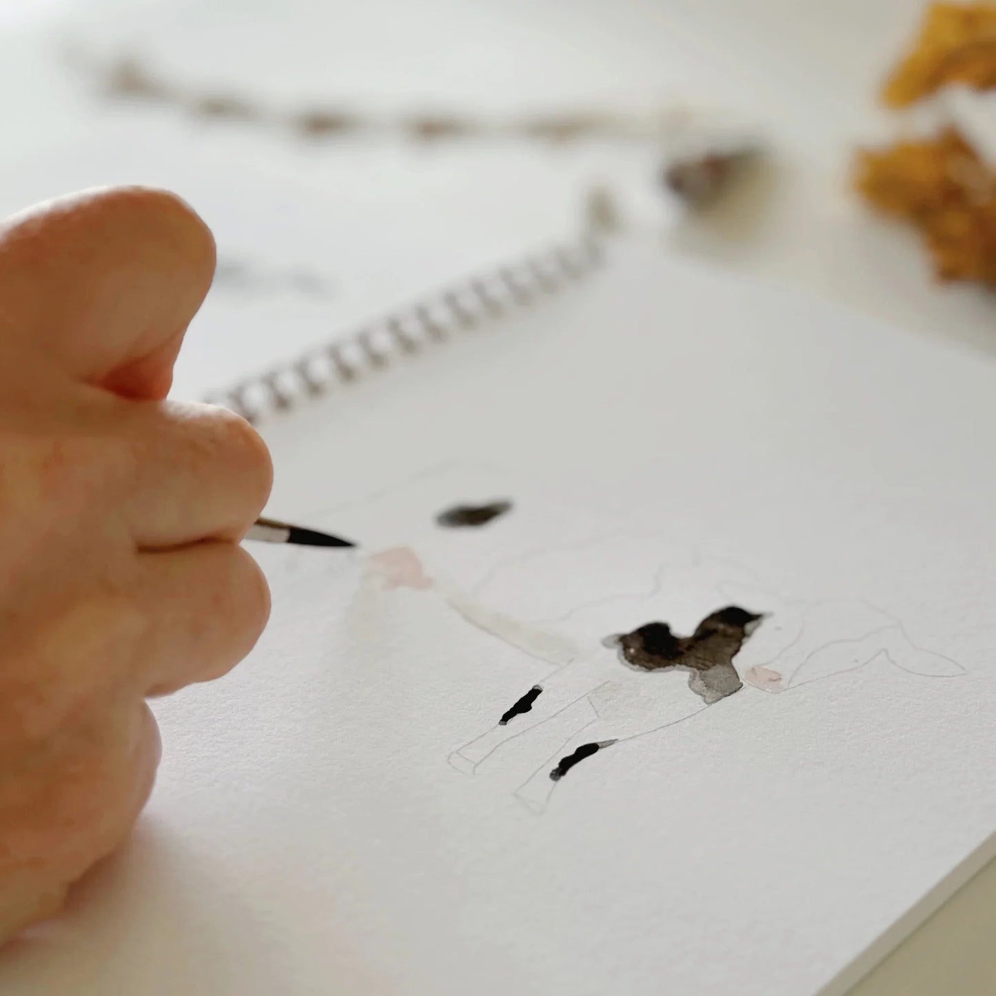 farm watercolor workbook