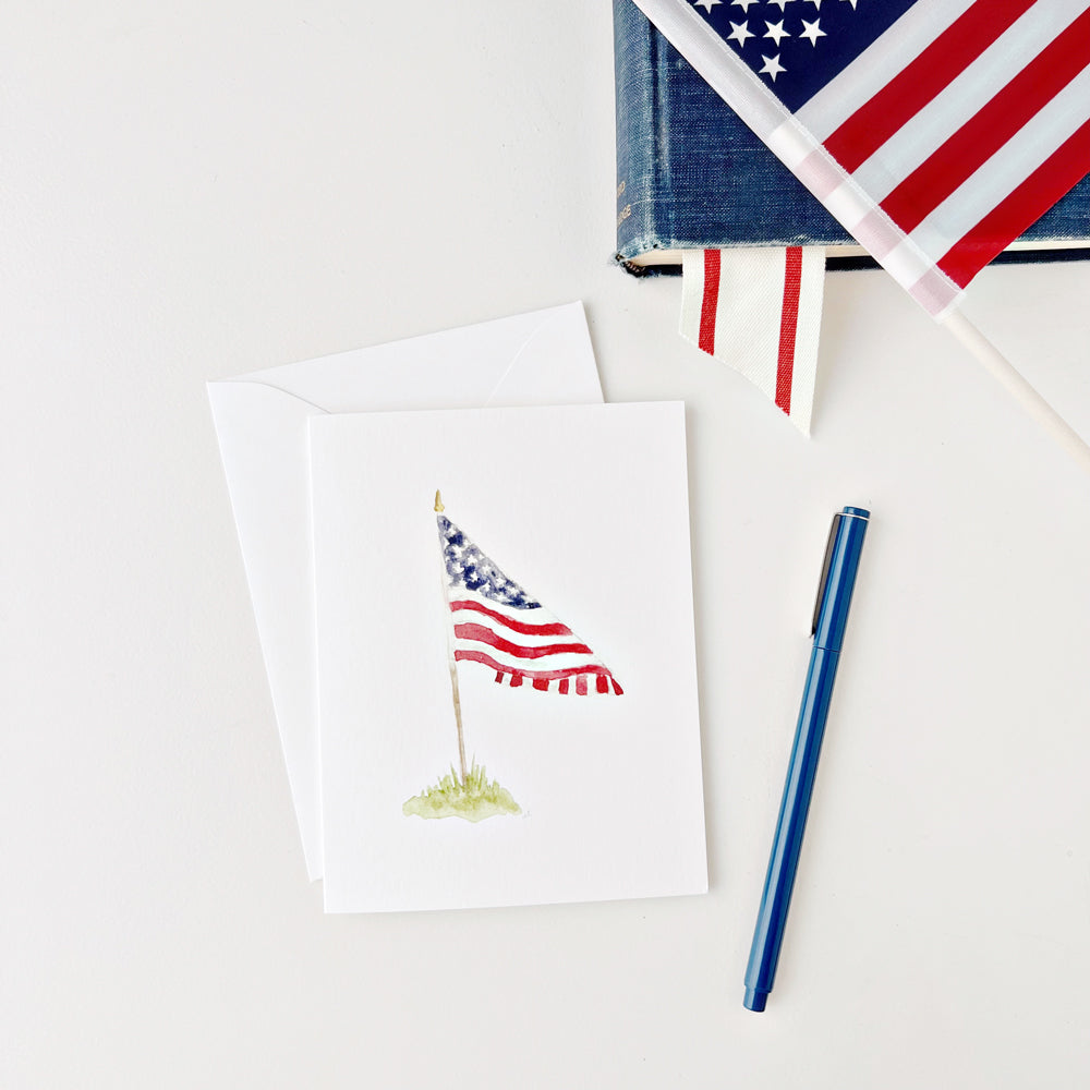 american flag notecards