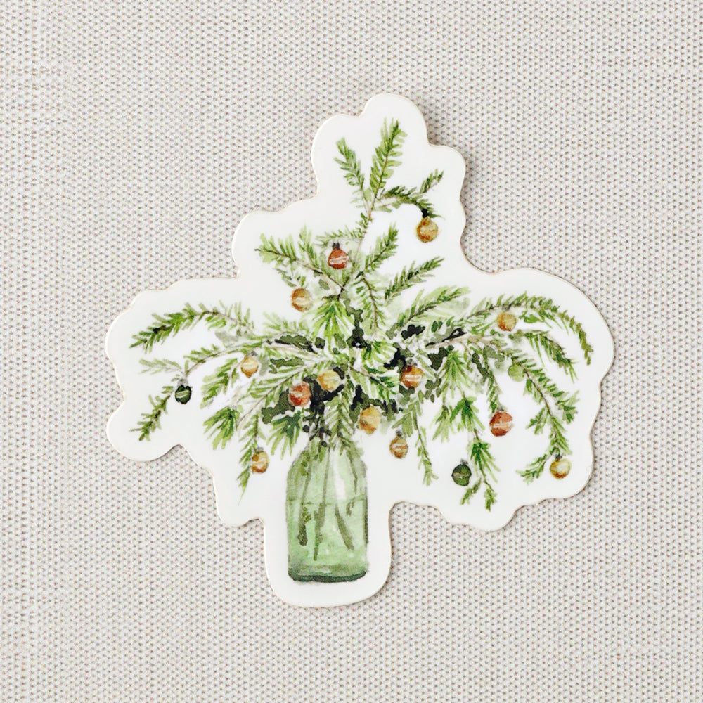 christmas boughs sticker