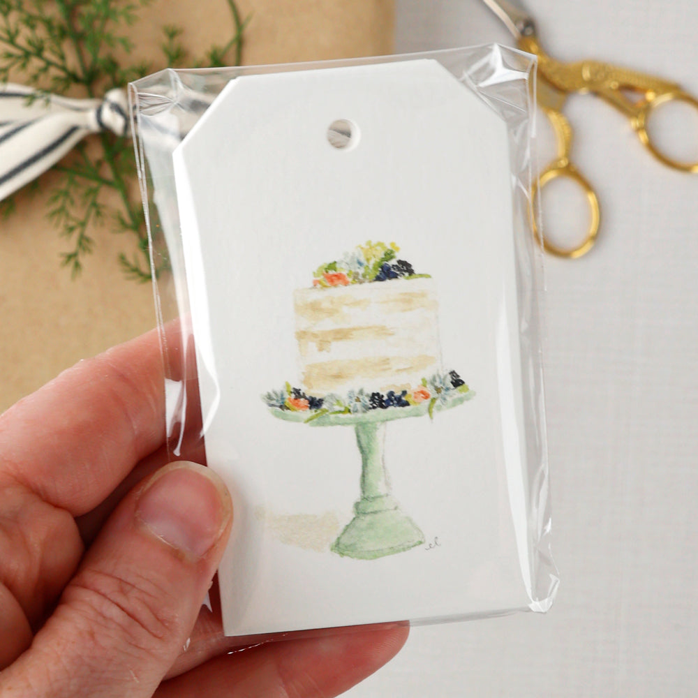 cake gift tags