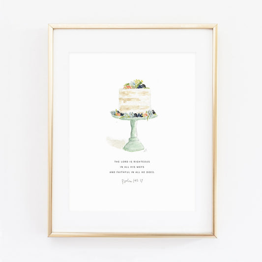 psalm 145:17 cake scripture print