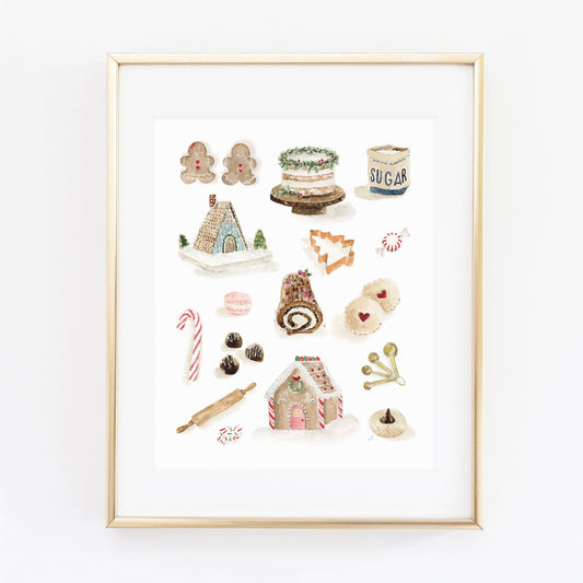 christmas sweets art print - emily lex studio