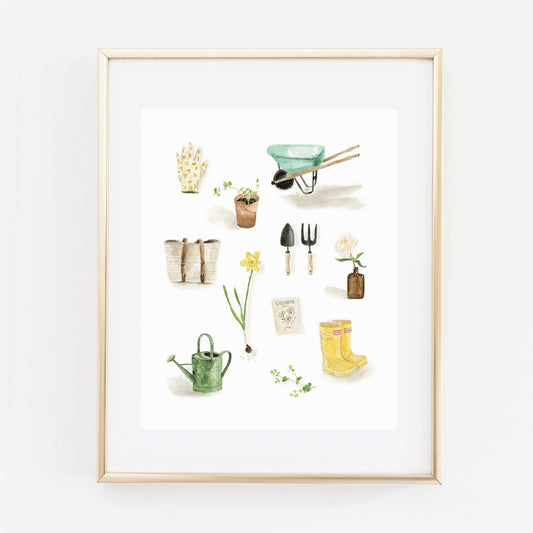 gardening art print - emily lex studio