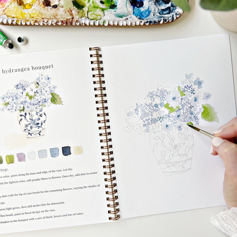 watercolor workbook bouquets - emily lex studio