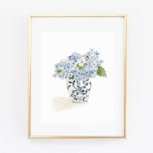hydrangea bouquet art print - emily lex studio