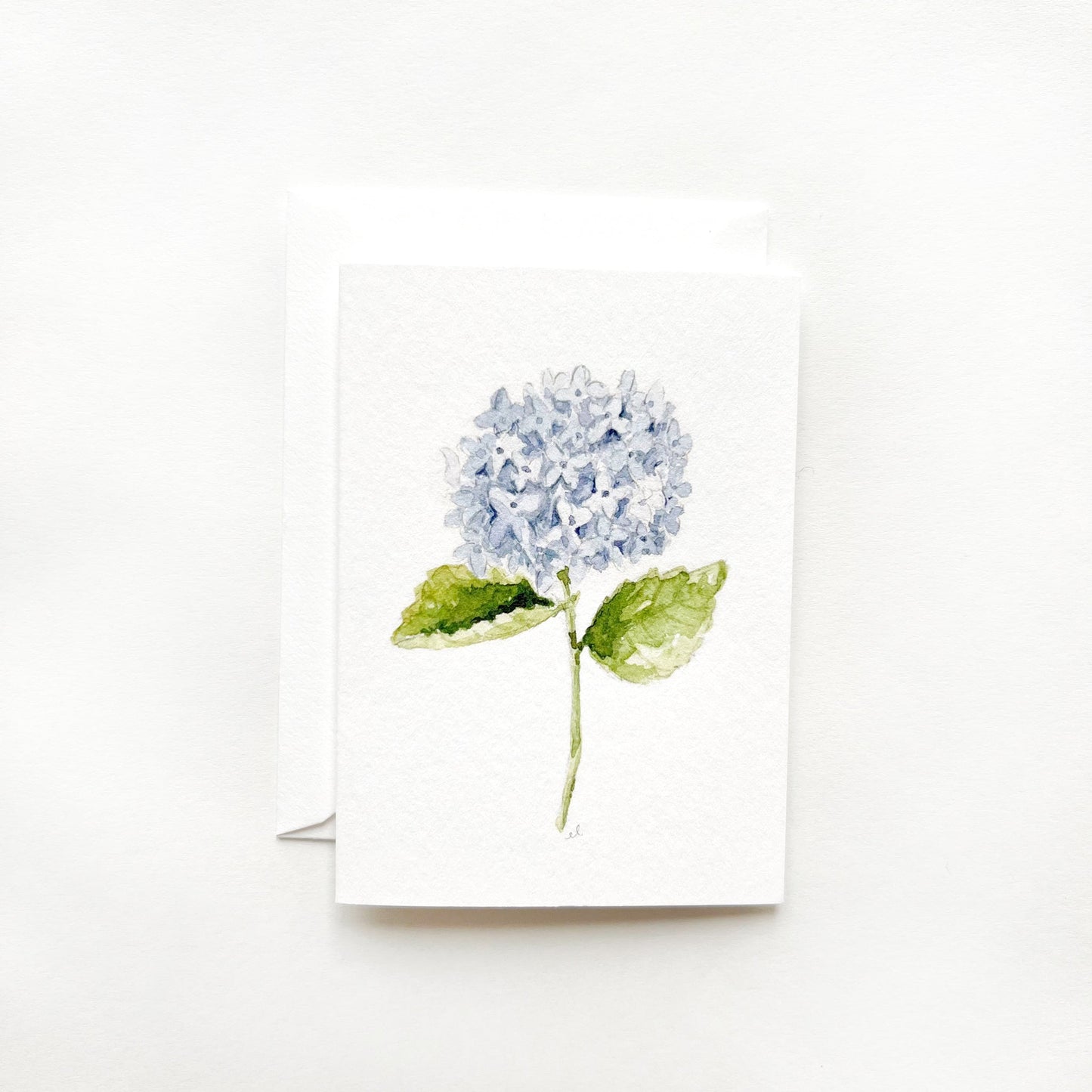 hydrangea stem mini notecard