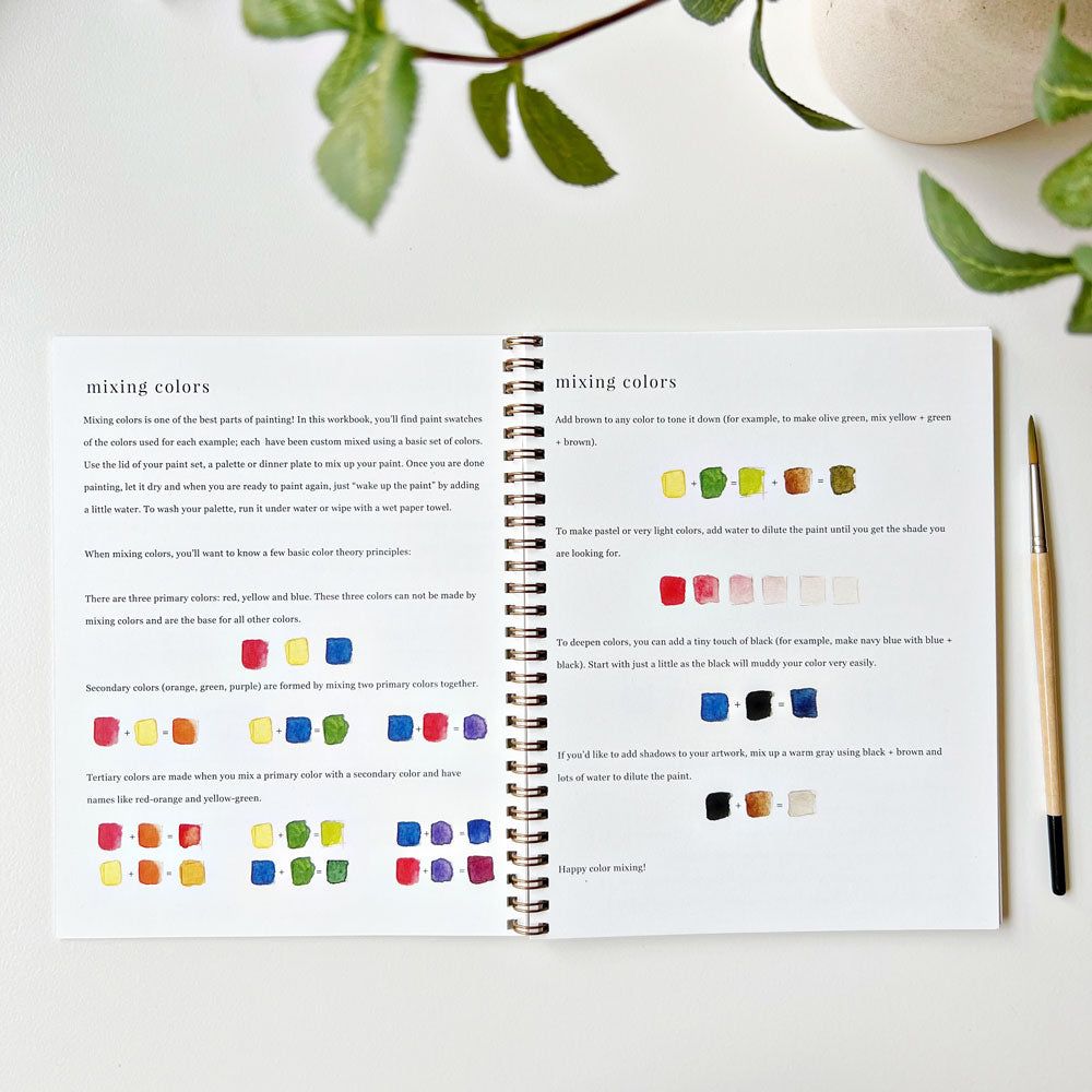 watercolor workbook bouquets - emily lex studio