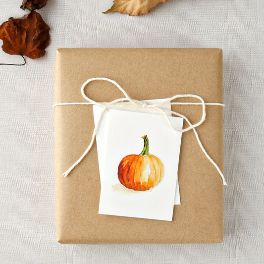 orange pumpkin mini notecard