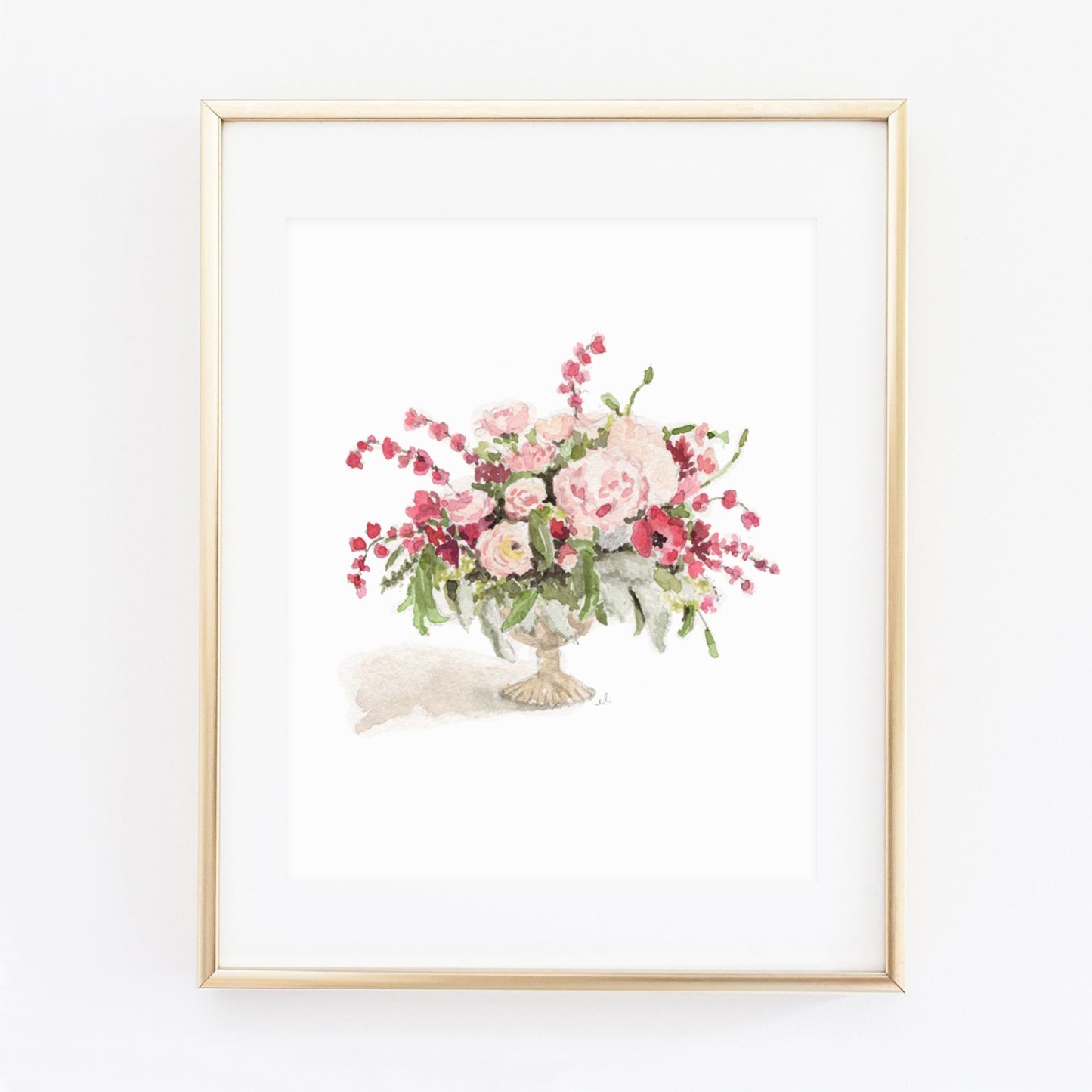 pinks bouquet art print - emily lex studio