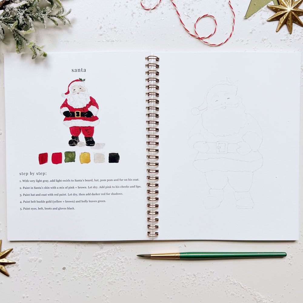 watercolor workbook christmas - emily lex studio