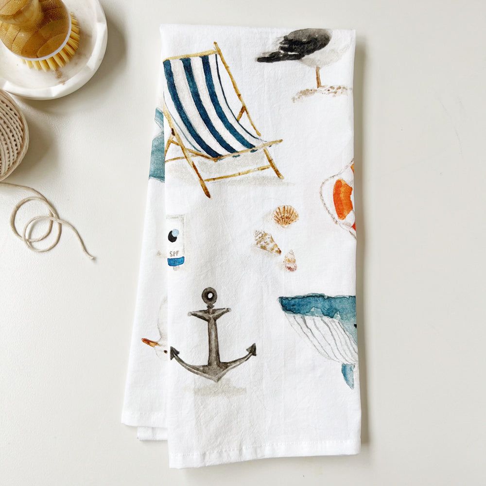 tea towel - seaside - emily lex studio